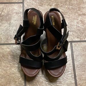 Mossimo Supply Co. Women's Black Size 8 Chunky Sandals